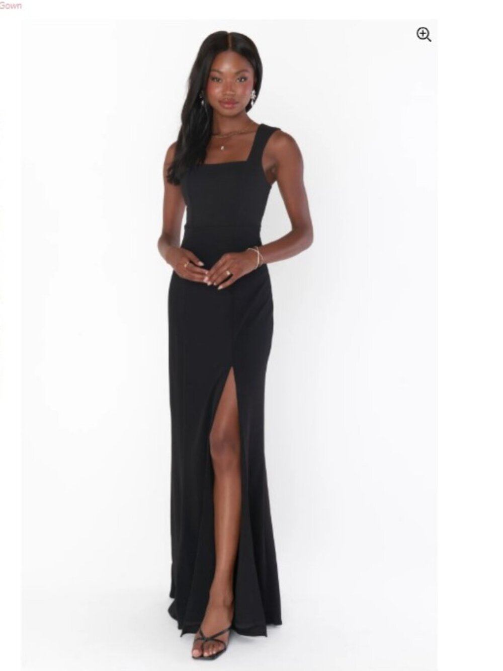 Show Me Your Mumu Paris Gown in Black Stretch